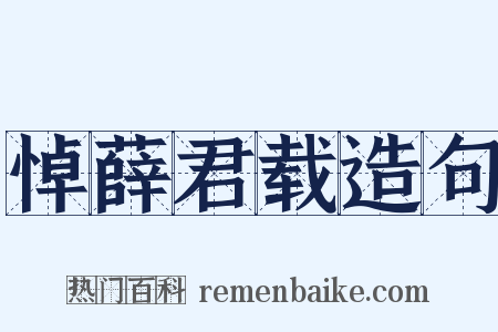 悼薛君载造句是什么意思的图片